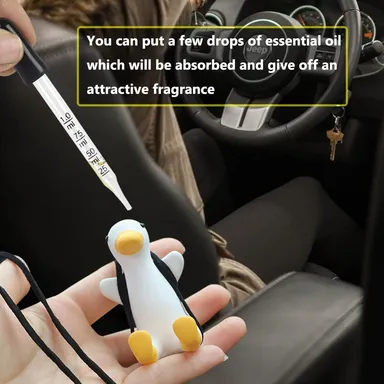 CarFrill Duck Car Mirror Hanging | Cute Hanging Ornament for Rear View Mirror, Car Interior Accessories, Stylish Duck Decor thumbnail 4