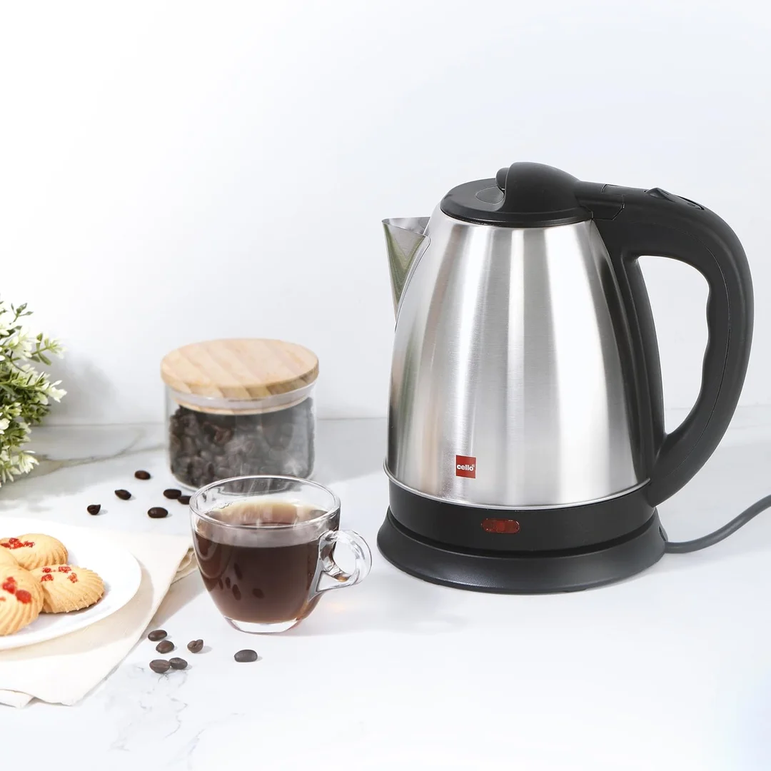 Cello Quick Boil Electric Kettle 1.5 Litre | Stainless Steel Tea & Coffee Kettle | Portable Travel Kettle | Instant Noodles| Soup, Water Boiler image 3