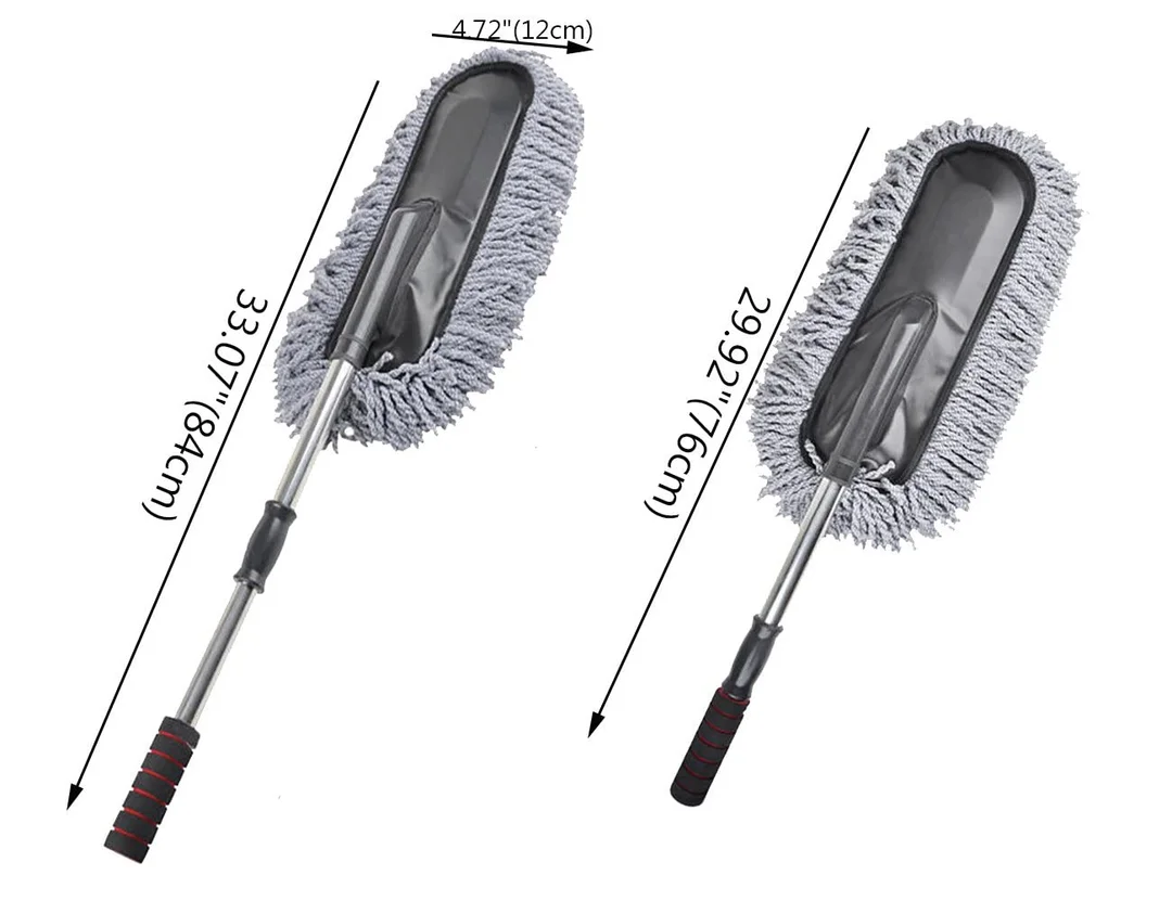 CarFrill Car Duster Extendable Handle Interior & Exterior Multipurpose Cleaning Car Brush Set of 4 | Premium Car Interior & Exterior Brush Set image 2