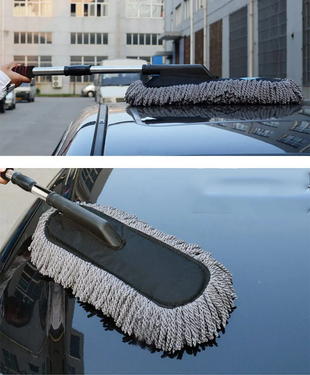 CarFrill Car Duster Extendable Handle Interior & Exterior Multipurpose Cleaning Car Brush Set of 4 | Premium Car Interior & Exterior Brush Set image 3