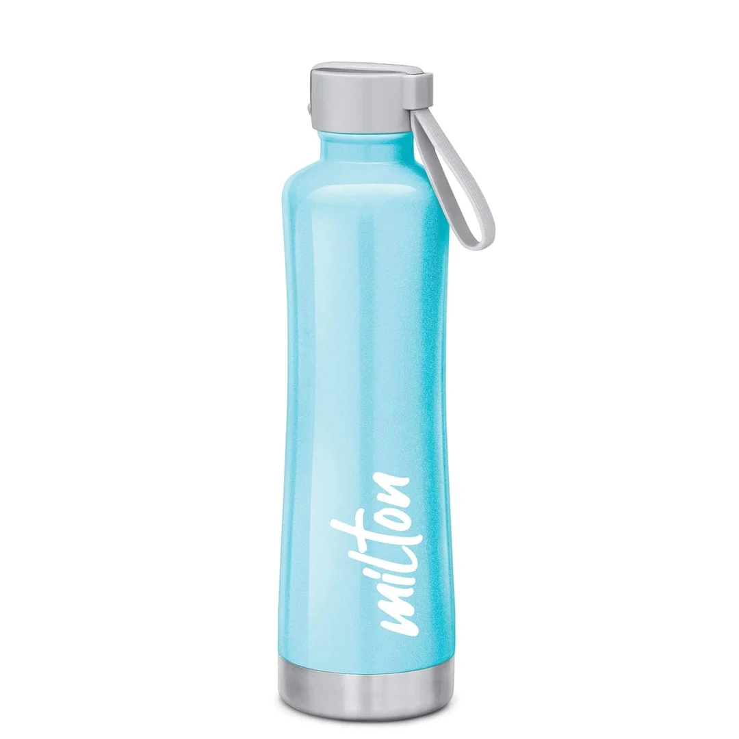 Milton New Tiara 600 Thermosteel Water Bottle 490 ml | Hot & Cold Insulated Bottle – Sky Blue image 4
