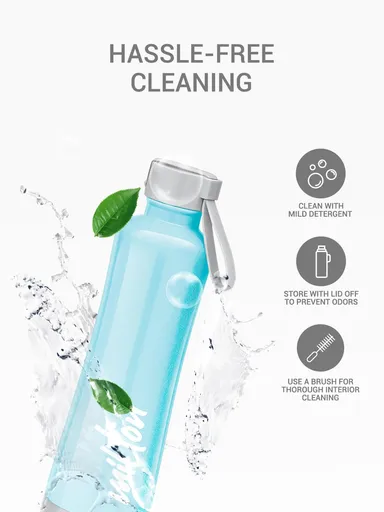 Milton New Tiara 600 Thermosteel Water Bottle 490 ml | Hot & Cold Insulated Bottle – Sky Blue thumbnail 7