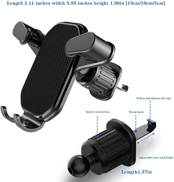 CarFrill Car Phone Holder for Dashboard | CarFrill Mobile Holder, Firm Inverted Hook Base, Adjustable Horizontal Vertical Mount | Secure Phone Mount for Car, Best Universal Car Phone Holder image 2