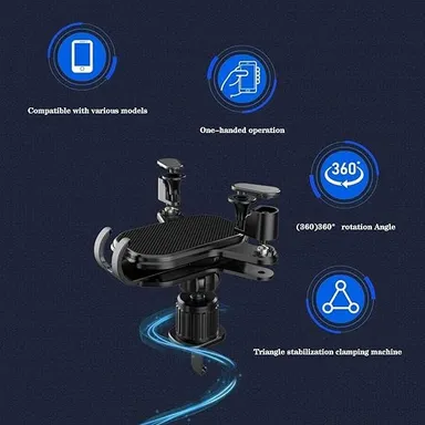 CarFrill Car Phone Holder for Dashboard | CarFrill Mobile Holder, Firm Inverted Hook Base, Adjustable Horizontal Vertical Mount | Secure Phone Mount for Car, Best Universal Car Phone Holder thumbnail 2