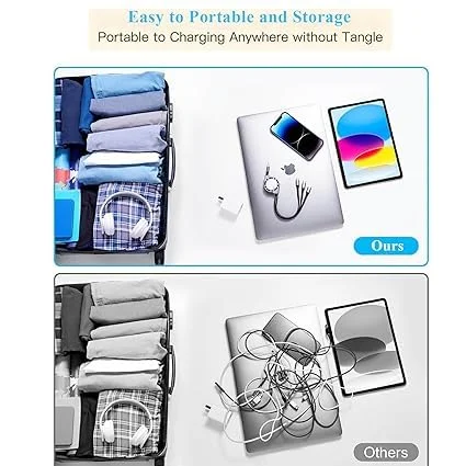 CarFrill Retractable USB Cable for Smartphones | 3 in 1 Tangle Free Charging Cable | Easy to Store, Universal Compatibility, Fits All Phones   image 4