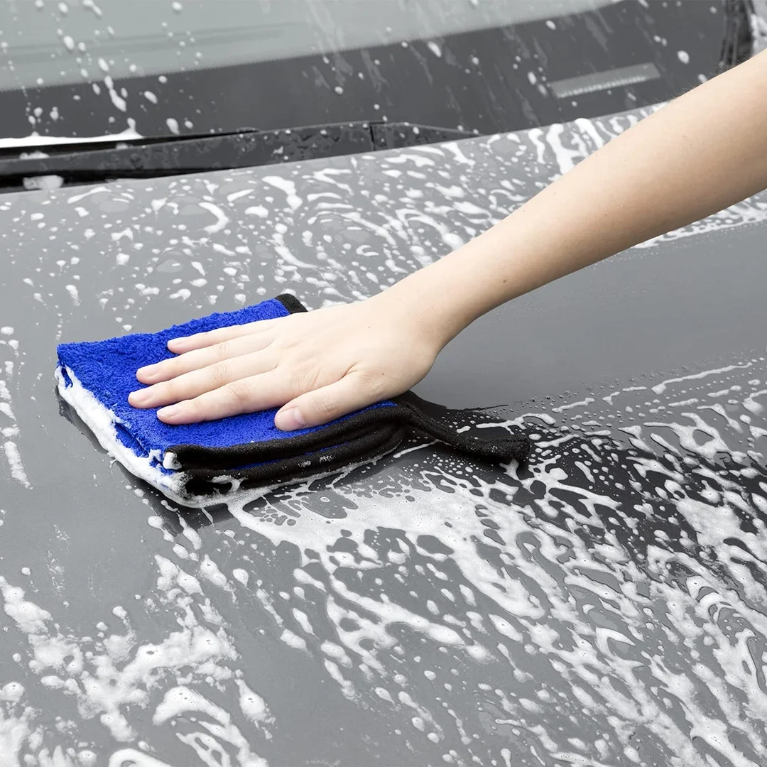 CarFrill Microfiber Towels for Car 6Pack | Super Absorbent Microfiber Cleaning Cloth for Car Washing, Drying, Detailing | Thick, Household Cleaning Cloth | Car Wash Accessories image 2