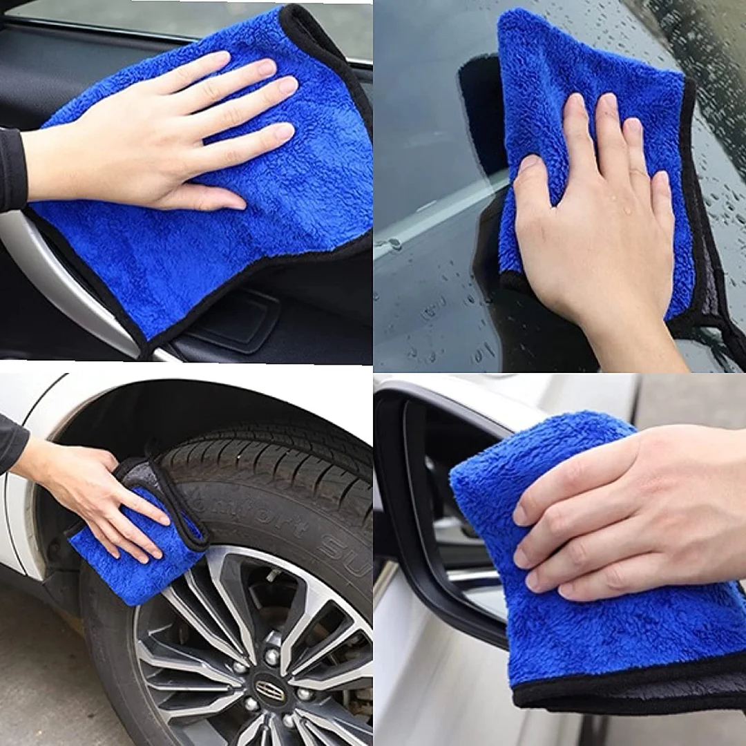CarFrill Microfiber Towels for Car 6Pack | Super Absorbent Microfiber Cleaning Cloth for Car Washing, Drying, Detailing | Thick, Household Cleaning Cloth | Car Wash Accessories image 3