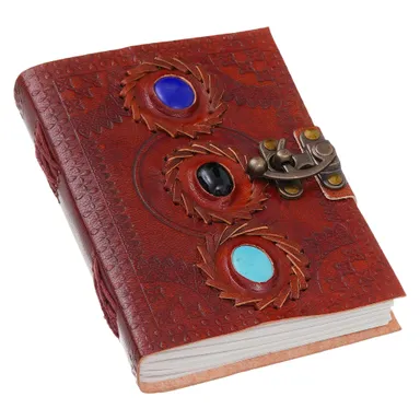 Vintage Handmade Leather Journal | Genuine Antique Leather Diary with String Closure, 200 Unruled Pages thumbnail 1