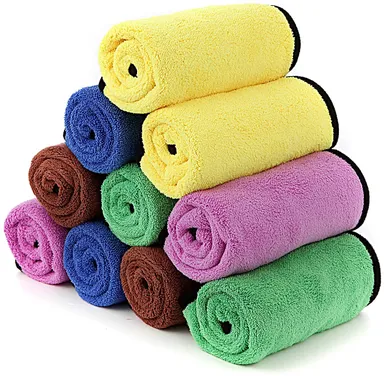 CarFrill Premium Microfiber Towels for Car Washing & Household Cleaning | Highly Absorbent, Lint Free, Streak Free (40 x 30 CM), 4 Pack thumbnail 1