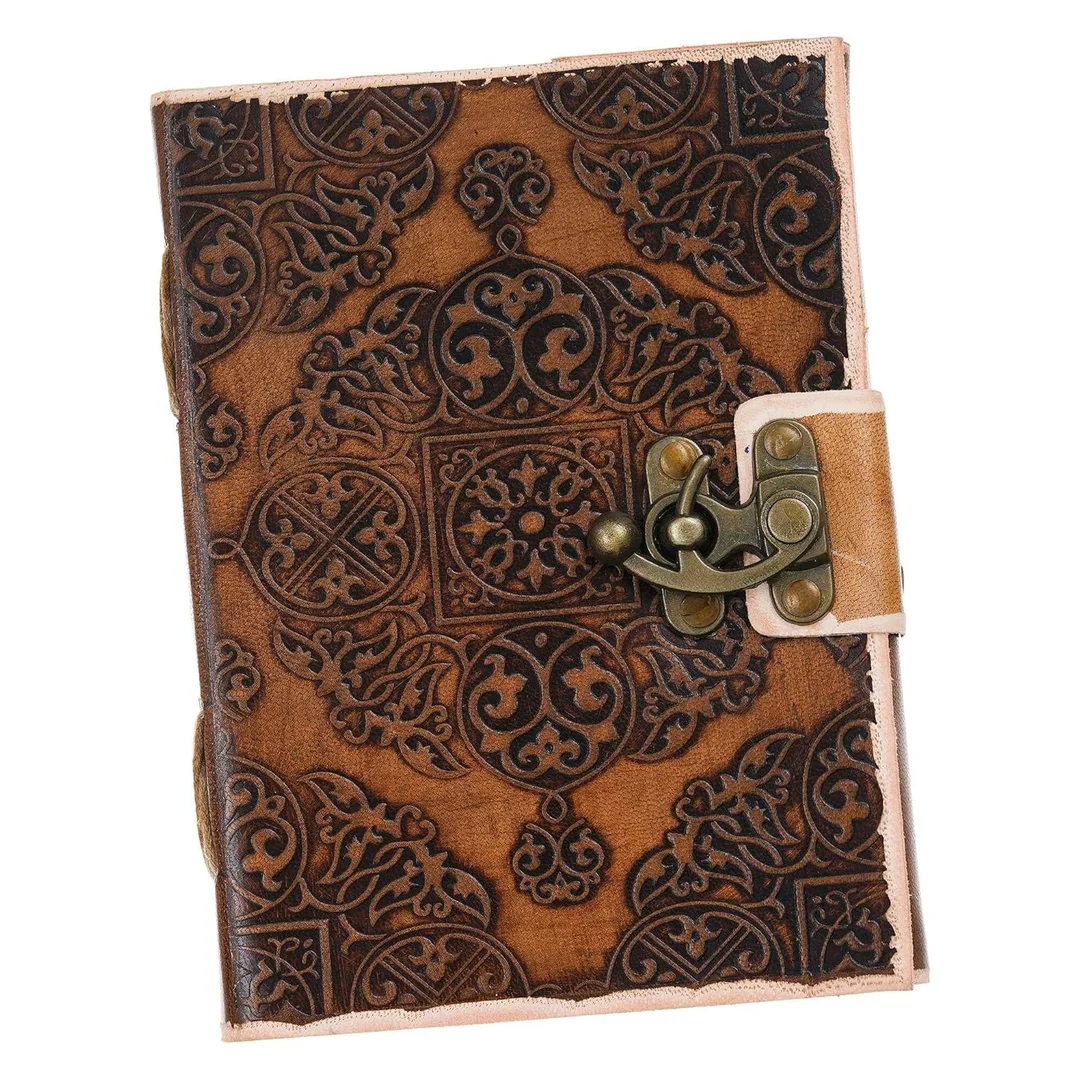 Vintage Handmade Genuine Leather Diary Journal| Premium Antique String Closure | 200 Unruled Pages Leather Journal image 4