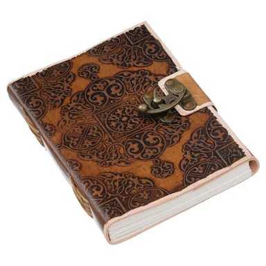 Vintage Handmade Genuine Leather Diary Journal| Premium Antique String Closure | 200 Unruled Pages Leather Journal thumbnail 4