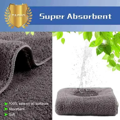 CarFrill Premium Chenille Microfiber Car Wash Mitt | Large Size Wash Glove and Lint Free Microfiber Towels Set ( 2 Mitts + 2 Towels ) thumbnail 4