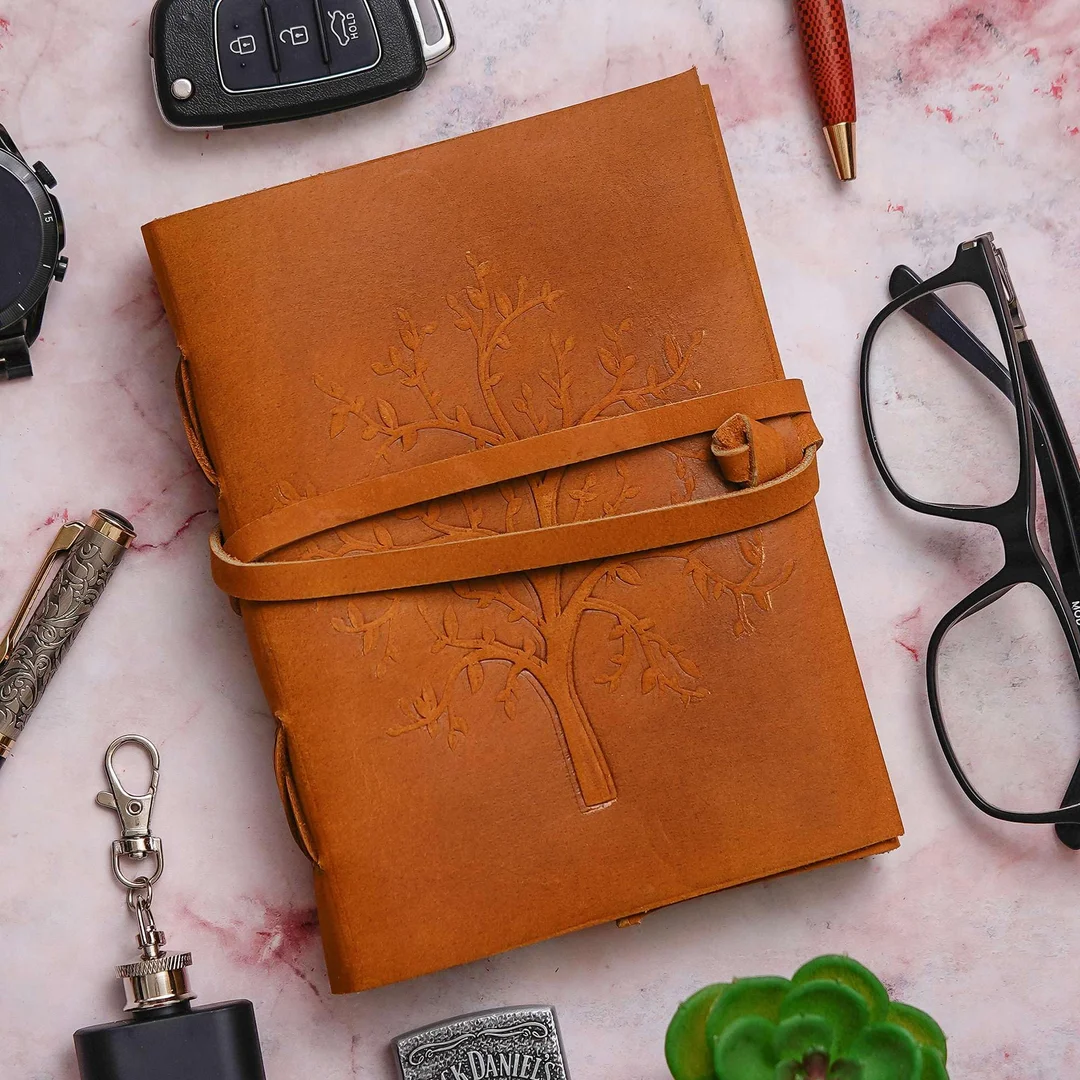 Vintage Handmade Genuine Leather Diary Journal | Premium Antique String Closure | 200 Handmade Unruled Pages DIARY-20 image 1
