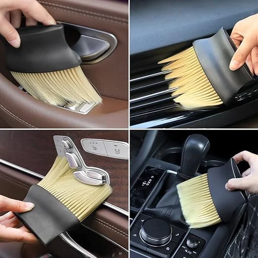 CarFrill Auto Interior Dust Brush Soft Bristles Detailing Brush for Dashboard| Air Vents, Leather Seats|  and Computer Keyboard | Scratch Free Cleaning Tool image 2