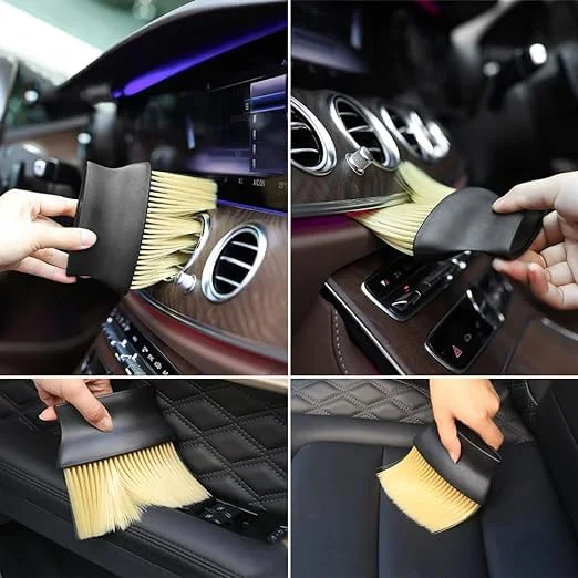 CarFrill Auto Interior Dust Brush Soft Bristles Detailing Brush for Dashboard| Air Vents, Leather Seats|  and Computer Keyboard | Scratch Free Cleaning Tool image 3