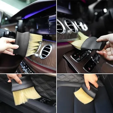 CarFrill Auto Interior Dust Brush Soft Bristles Detailing Brush for Dashboard| Air Vents, Leather Seats|  and Computer Keyboard | Scratch Free Cleaning Tool thumbnail 2