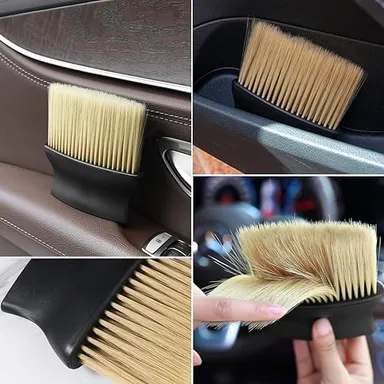 CarFrill Auto Interior Dust Brush Soft Bristles Detailing Brush for Dashboard| Air Vents, Leather Seats|  and Computer Keyboard | Scratch Free Cleaning Tool thumbnail 3