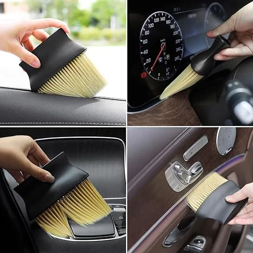 CarFrill Auto Interior Dust Brush Soft Bristles Detailing Brush for Dashboard| Air Vents, Leather Seats|  and Computer Keyboard | Scratch Free Cleaning Tool image 5