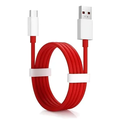 Copper Braided 1 m USB‑C Cable | 5 A / 100 W Super VOOC‑Dash Compatible | High Wattage Fast‑Charging & Data Transfer Cable