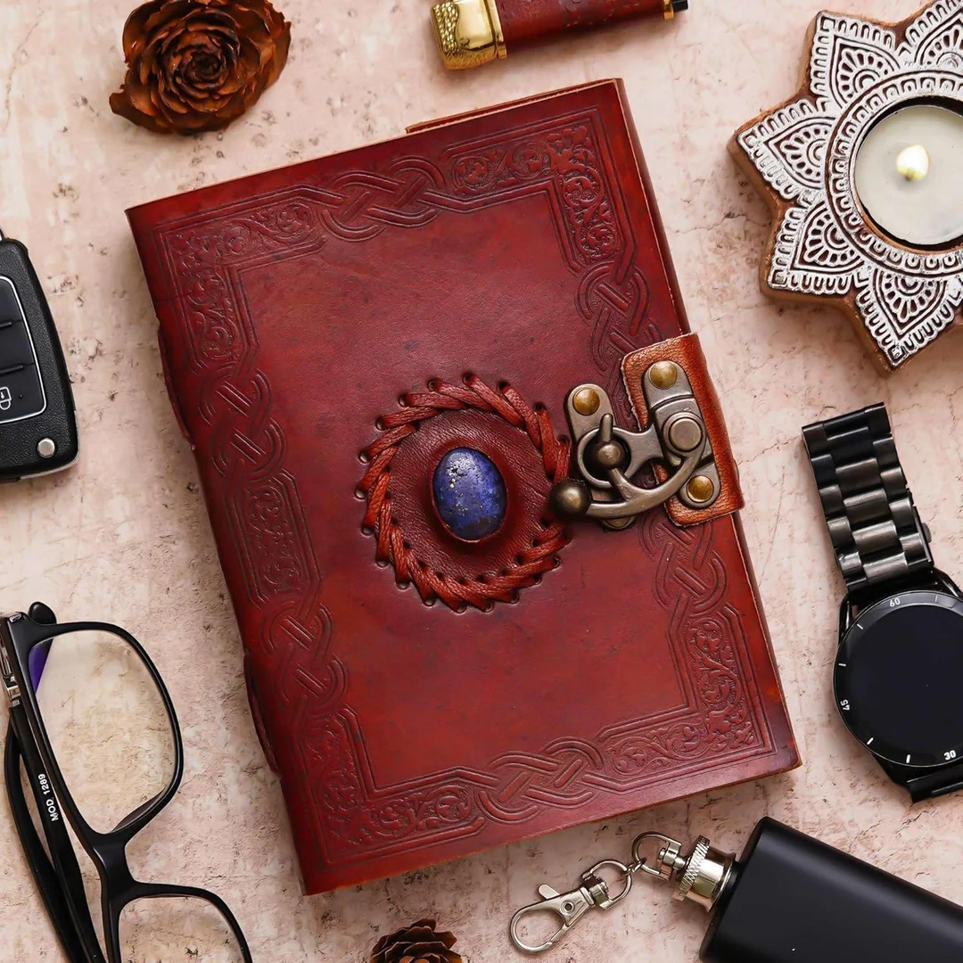 Vintage Handmade Leather Diary Journal | Primenest Genuine Leather | Antique String Closure | 200 Unruled Pages DIARY-25 image 1