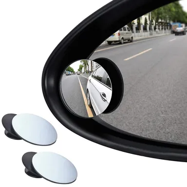 CarFrill Blind Spot Mirror 2 Round HD Glass Convex Rear View Mirror thumbnail 0