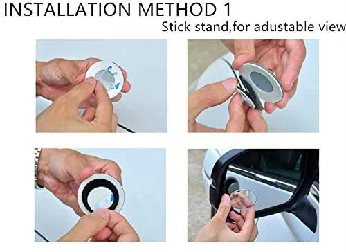 CarFrill Blind Spot Mirror 2 Round HD Glass Convex Rear View Mirror image 9