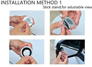 CarFrill Blind Spot Mirror 2 Round HD Glass Convex Rear View Mirror thumbnail 8
