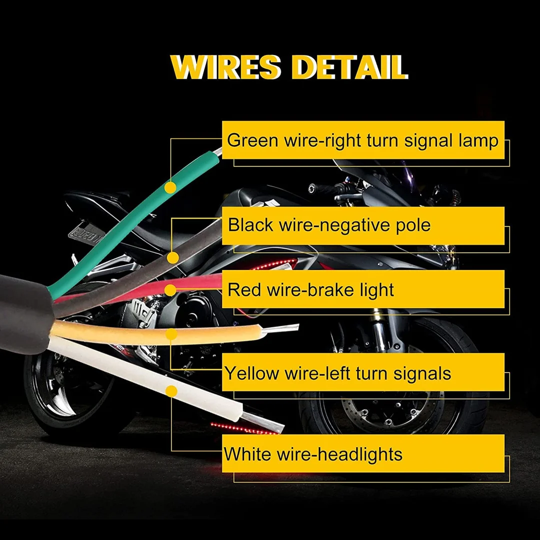 CarFrill Harley Integrated Tail Light | Motorcycle LED Turn Signal Brake Stop Running Indicator image 3