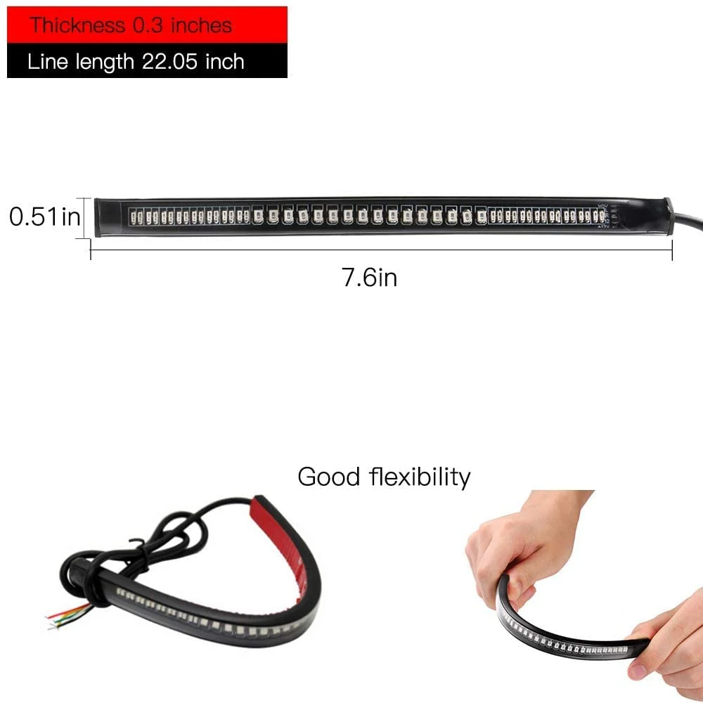 CarFrill Harley Integrated Tail Light | Motorcycle LED Turn Signal Brake Stop Running Indicator image 4