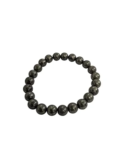 Pyrite Bracelet for Women and Men | Protection Healing Crystal Bracelet | 8mm Gemstone Beaded Adjustable, Greenovibes image 5