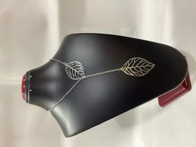 M-160 Silver Leaf Shape Necklace |Elegant Sterling Silver Botanical Jewelry thumbnail 2