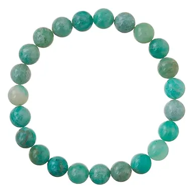 LUXELOB ENTERPRISES Amazonite Bracelet for Men & Women |Healing Crystal Bracelet, 8mm Gemstone Beaded Adjustable Protection Bracelet. thumbnail 3