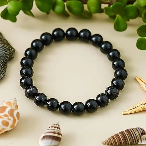 Black Obsidian Bracelet for Healing and Protection |Adjustable Gemstone Beaded Bracelet for Men & Women Gifts | 8mm Healing Crystal Bracelet by ARTS FOR LIFE. image 2