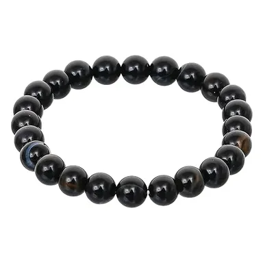 Black Obsidian Bracelet for Healing and Protection |Adjustable Gemstone Beaded Bracelet for Men & Women Gifts | 8mm Healing Crystal Bracelet by ARTS FOR LIFE. thumbnail 2