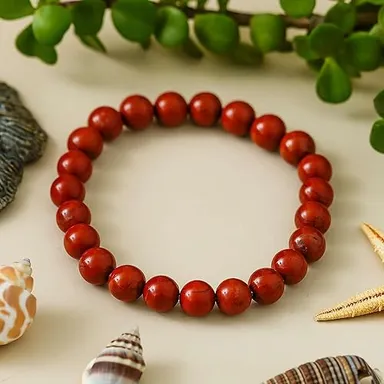 Red Jasper Bracelet for Women and Men | Protection Healing Crystal Bracelet, 8mm Gemstone Beaded Adjustable Jewelry by CREATIVE COVE thumbnail 1