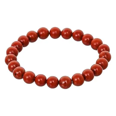 Red Jasper Bracelet for Women and Men | Protection Healing Crystal Bracelet, 8mm Gemstone Beaded Adjustable Jewelry by CREATIVE COVE thumbnail 2
