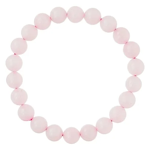 Rose Quartz Bracelet for Healing and Protection | 8mm Gemstone Beaded Adjustable Bracelet for Women and Men |HHM AESTHETIC Crystal Healing Gift image 1