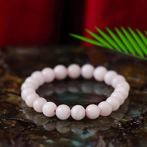 Rose Quartz Bracelet for Healing and Protection | 8mm Gemstone Beaded Adjustable Bracelet for Women and Men |HHM AESTHETIC Crystal Healing Gift image 2