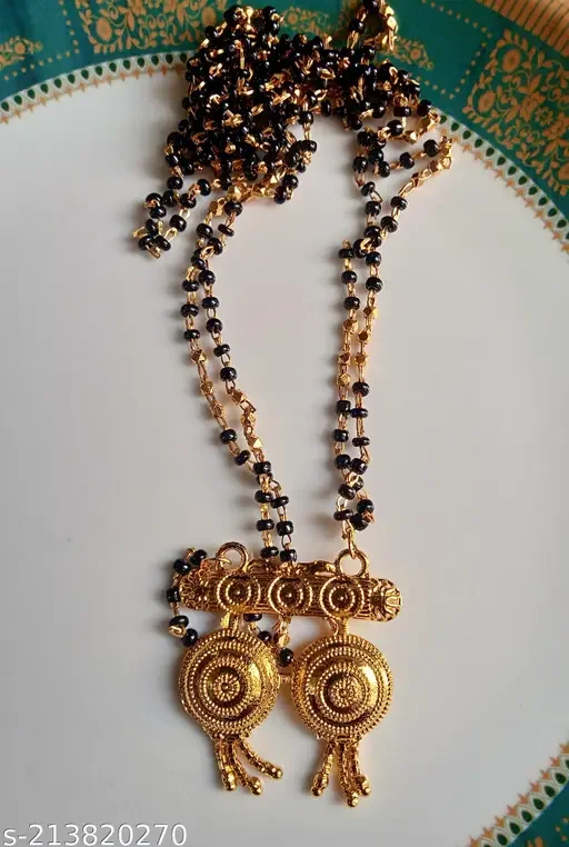 EIT Collection Gold Plated Mangalsutra Combo Set for Women | Traditional Bridal Designer Mangalsutra image 4