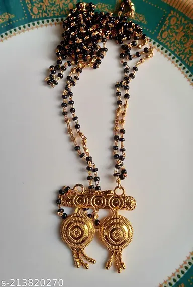 EIT Collection Gold Plated Mangalsutra Combo Set for Women | Traditional Bridal Designer Mangalsutra thumbnail 3