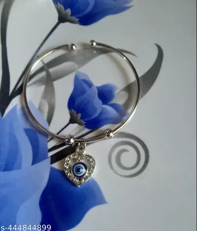 Evil Eye Bracelet for Protection | Adjustable Lucky Bracelet for Women and Girls | Dainty Nazar Charm Jewelry Set thumbnail 1