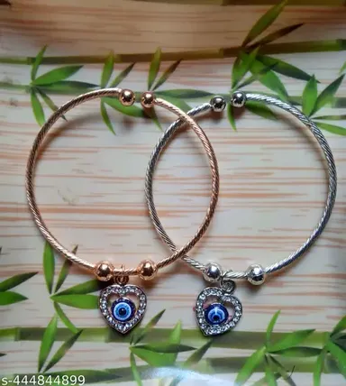 Evil Eye Bracelet for Protection | Adjustable Lucky Bracelet for Women and Girls | Dainty Nazar Charm Jewelry Set thumbnail 3