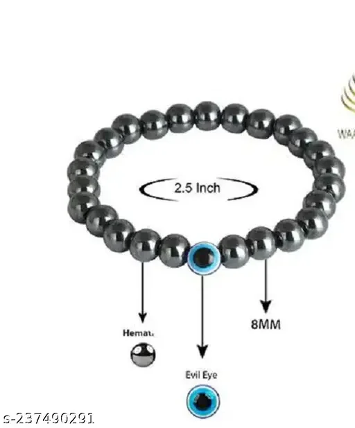 Combo of 2 Evil Eye Beads Adjustable Length Bracelet Set for Women | Gold Plated Beads Bracelet for Protection & Style |EIT Collection image 2