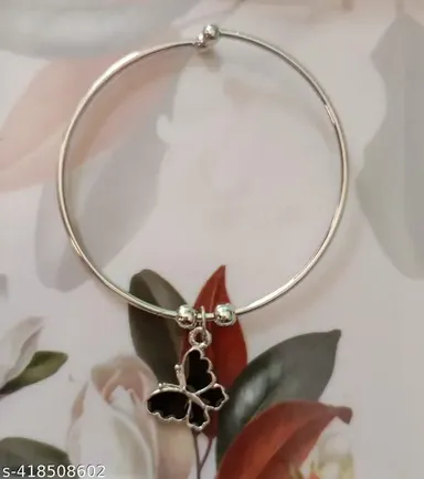 Butterfly Bracelet Set for Women |Stylish Rose Gold & Silver Adjustable Cuff Combo (Set of 2) | EIT Collection Jewelry thumbnail 2