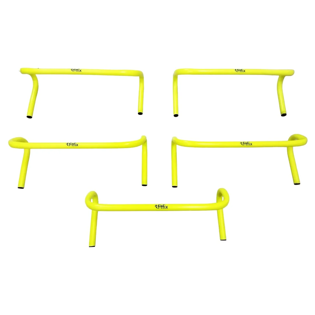 Agility Hurdles Pack of 5 and Marker Cones 6 Inch Pack of 12 |Agility Training Equipment Set for Speed and Field Drills image 5