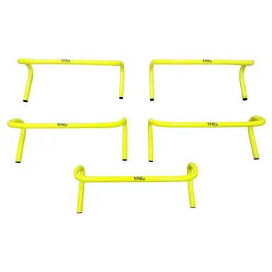 Agility Hurdles Pack of 5 and Marker Cones 6 Inch Pack of 12 |Agility Training Equipment Set for Speed and Field Drills thumbnail 4