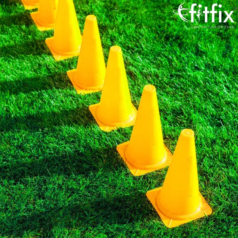 Agility Hurdles Pack of 5 and Marker Cones 6 Inch Pack of 12 |Agility Training Equipment Set for Speed and Field Drills image 7