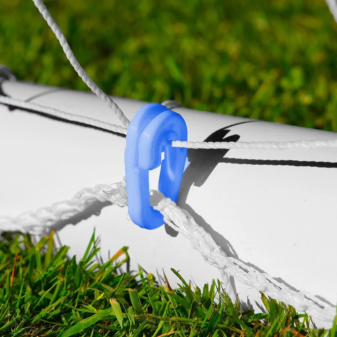 Fitfix® Soccer Goal Net Clips | 80 Pack Blue ABS Plastic Carabiner Clips, Weatherproof Football Goal Net Accessories image 1