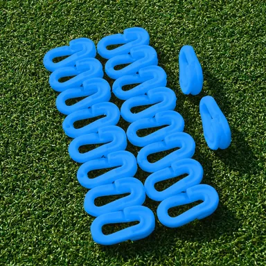 Fitfix® Soccer Goal Net Clips | 80 Pack Blue ABS Plastic Carabiner Clips, Weatherproof Football Goal Net Accessories thumbnail 1
