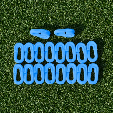 Fitfix® Soccer Goal Net Clips | 80 Pack Blue ABS Plastic Carabiner Clips, Weatherproof Football Goal Net Accessories thumbnail 3